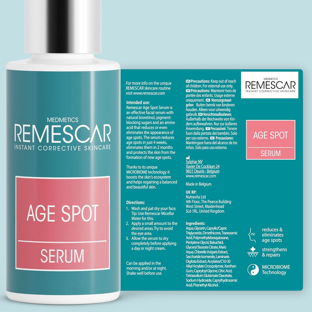 Age Spot Serum 30Ml - Dark Spot Correcting Serum - Clinically Proven Age Spot Remover with Bakuchiol, Tranexamic Acid and Anti-Melanogenic Sugars - Hyperpigmentation Cream
